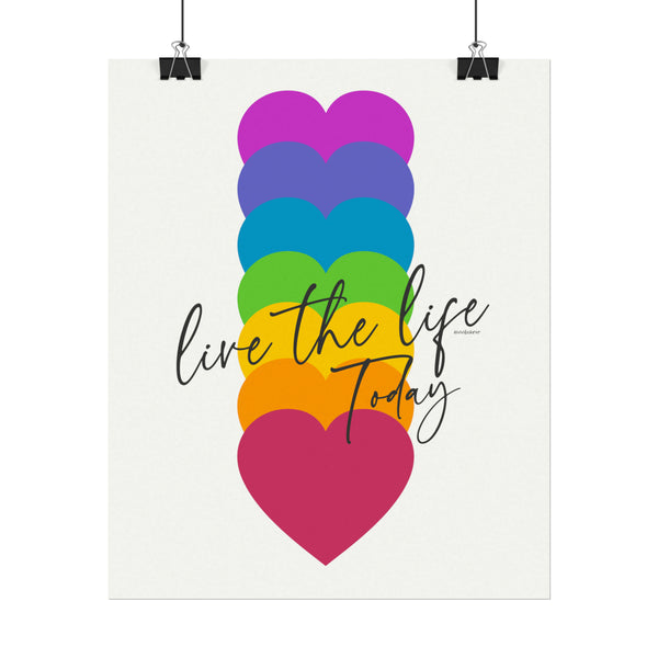 ♡ Live the Life Today .: Textured Watercolor Matte Posters