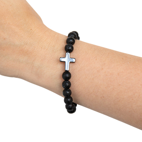 ♡ Believe in yourself .: Cross Bead Healing Bracelet