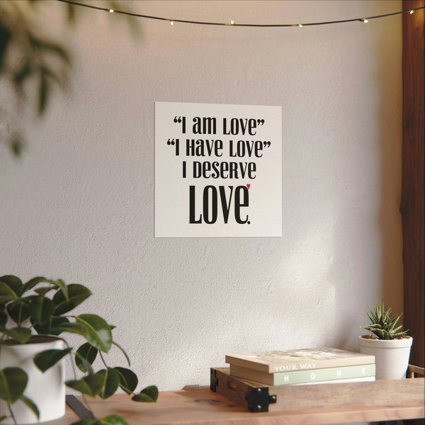 ♡ I am LOVE .: Textured Watercolor Matte Posters
