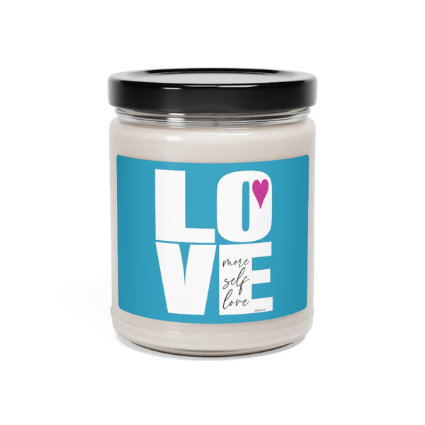 More Self LOVE ♡ Inspirational :: 100% natural Soy Candle, 9oz  :: Eco Friendly