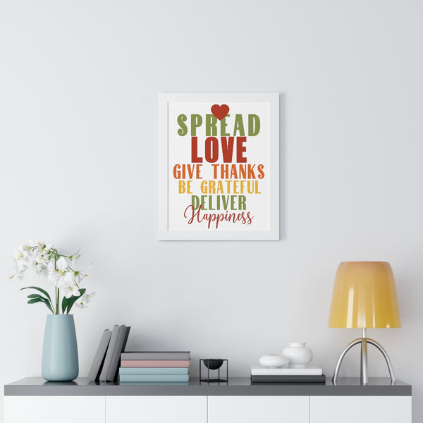 SPREAD LOVE ♡ Inspirational Framed Poster Decoration
