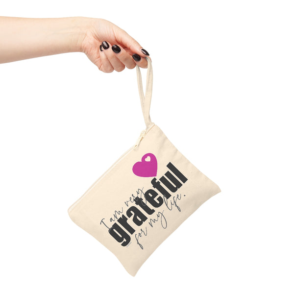 ♡ I am very Grateful for my life .: Natural Cotton Zipper Pouch
