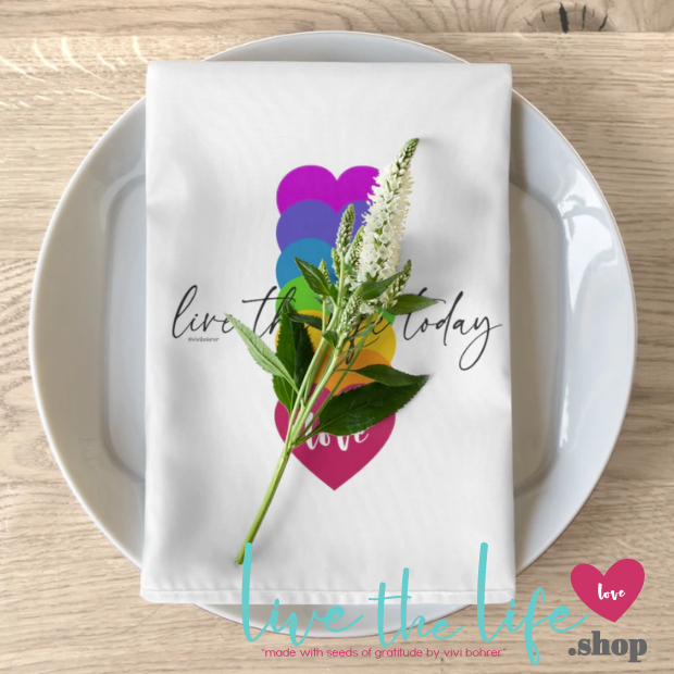 ♡ Polyester Napkins with Unique Inspirational Designs