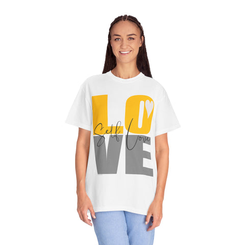 ♡ Self-LOVE .: Garment Dyed 100% Cotton T-Shirts (Relaxed fit)