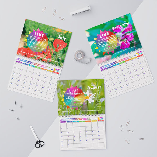 NEW 2027 Wall Calendar :: Live the Life "ILLUMINATION" Edition