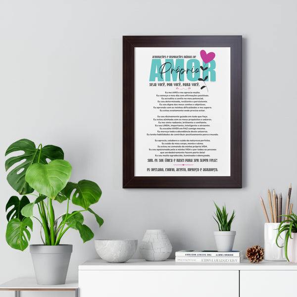 ♡ Projeto AMOR Próprio e Afirmações Diárias .: Framed Poster Decoration