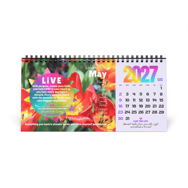 NEW 2027 Desk Calendar :: Live the Life "ILLUMINATION" Edition