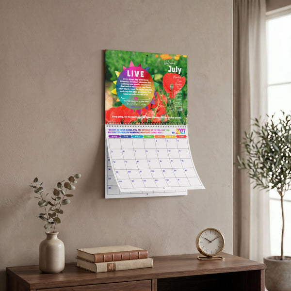 NEW 2027 Wall Calendar :: Live the Life "ILLUMINATION" Edition