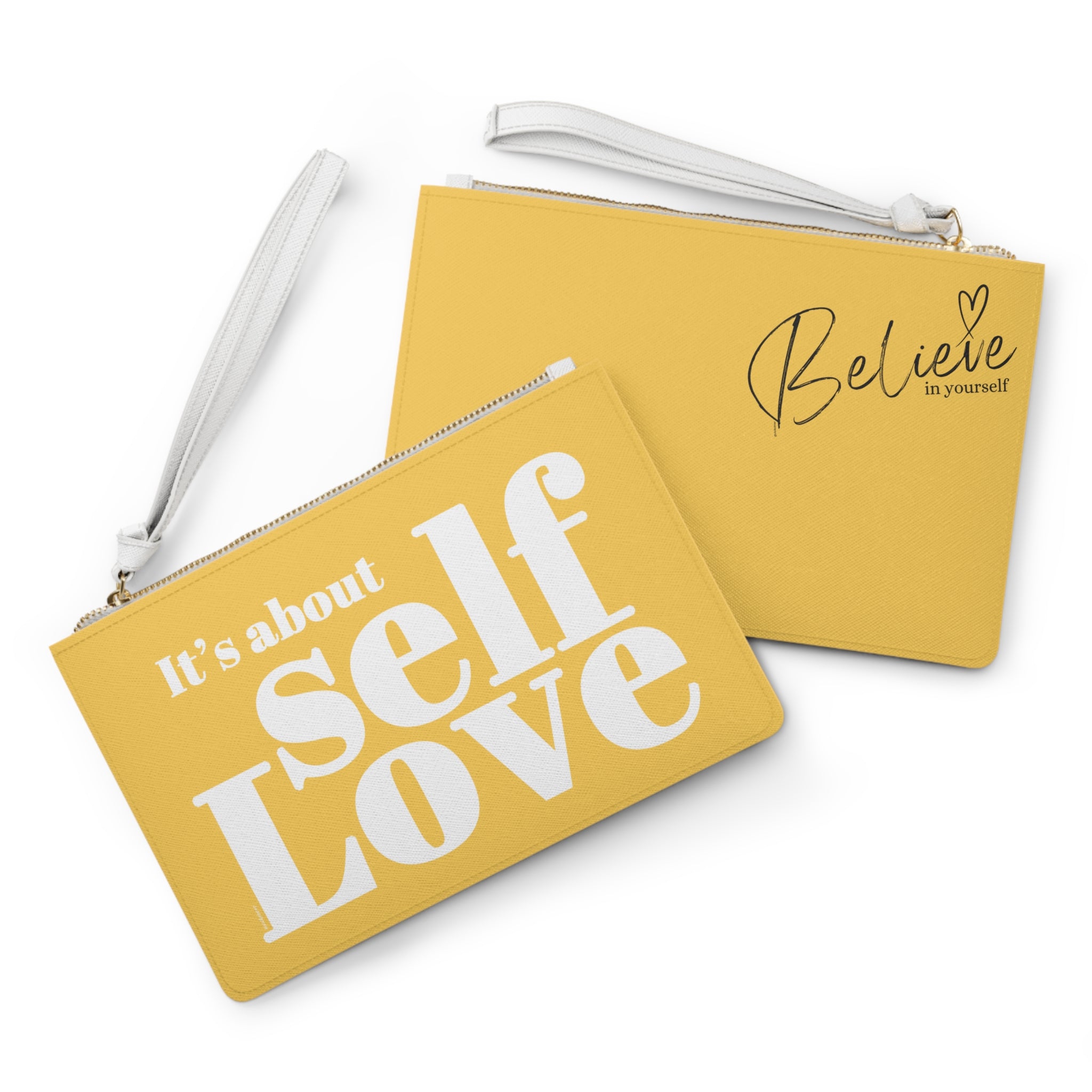 ♡ It's about self LOVE  :: Clutch Bag with Inspirational Design