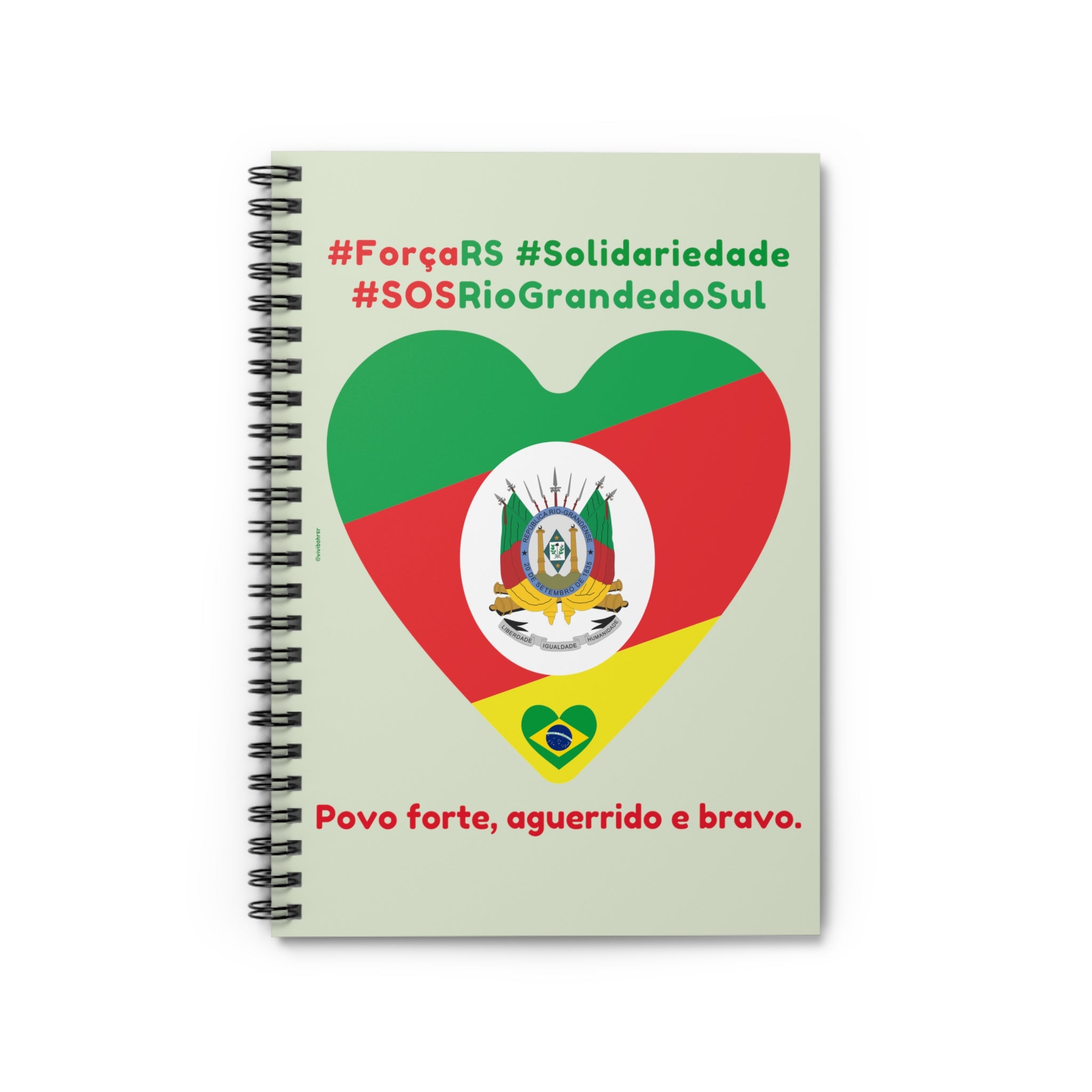 ♡ Caderno .: Rio Grande do Sul .: Spiral Notebook :: 118 Ruled Line