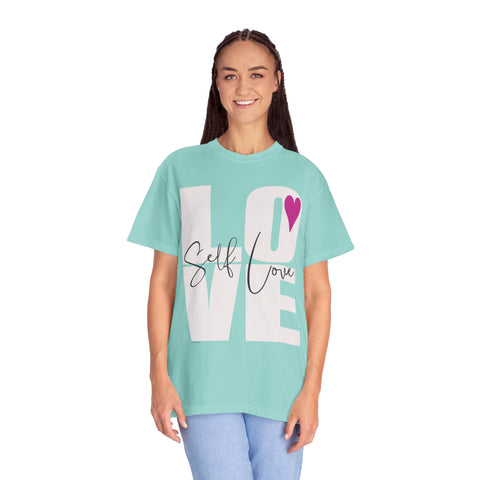 ♡ Self-LOVE .: Garment Dyed 100% Cotton T-Shirts (Relaxed fit)