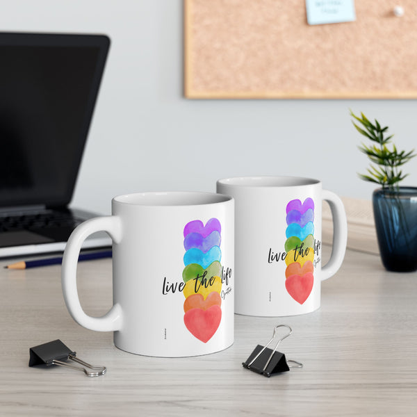 ♡ Live the Life :: Gratitude :: Coffee or Tea Mug  :: (11oz, 15oz)