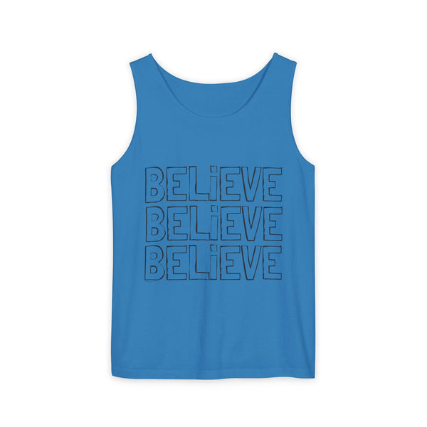 BELIEVE .: Garment-Dyed Tank Top