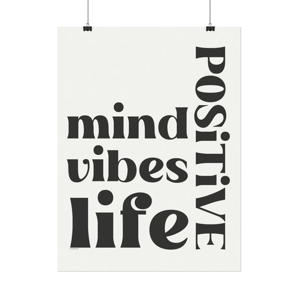 ♡ Positive Mind .: Textured Watercolor Matte Posters