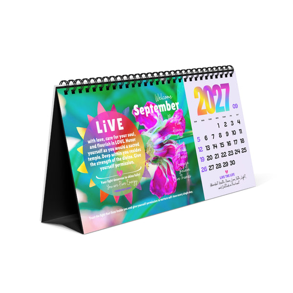 NEW 2027 Desk Calendar :: Live the Life "ILLUMINATION" Edition