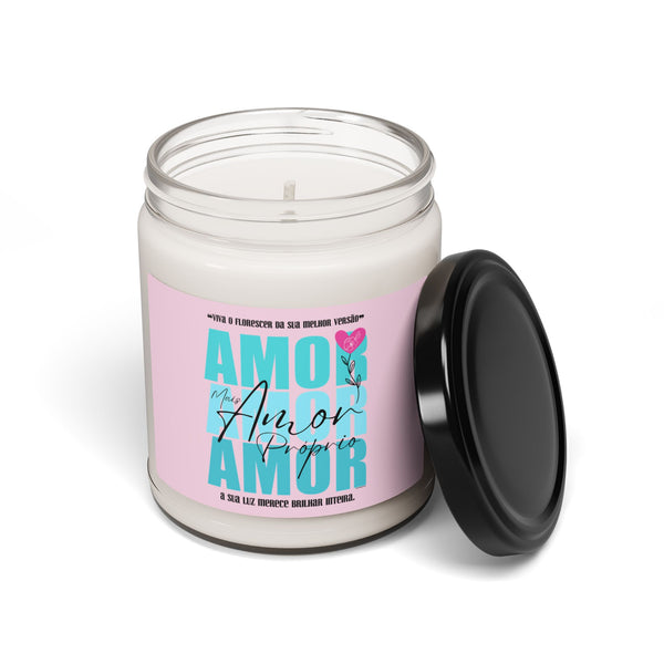 AMOR Próprio ♡ Inspirational :: 100% natural Soy Candle, 9oz  :: Eco Friendly