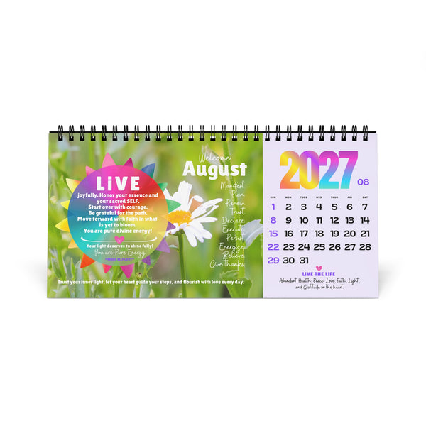 NEW 2027 Desk Calendar :: Live the Life "ILLUMINATION" Edition