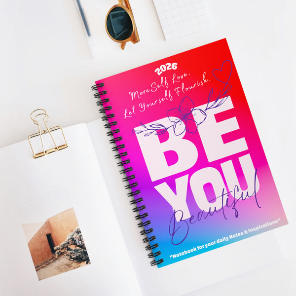♡ BE YOU .: 2026 NOTES & INSPIRATIONS .: Classic Spiral Notebook :: 118 Ruled Line