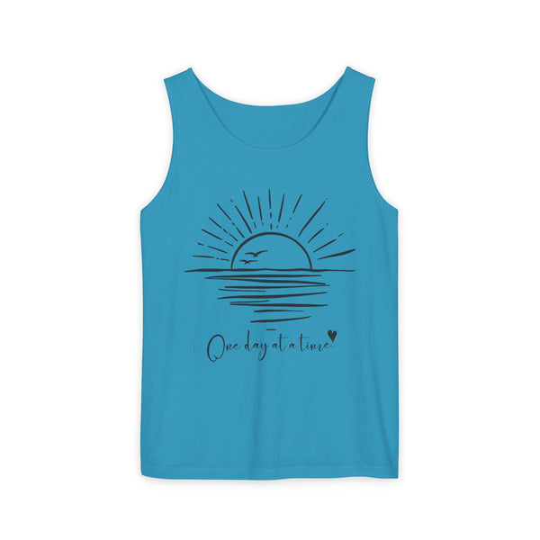 One day at a time .: Garment-Dyed Tank Top