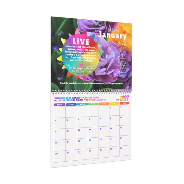 NEW 2027 Wall Calendar :: Live the Life "ILLUMINATION" Edition