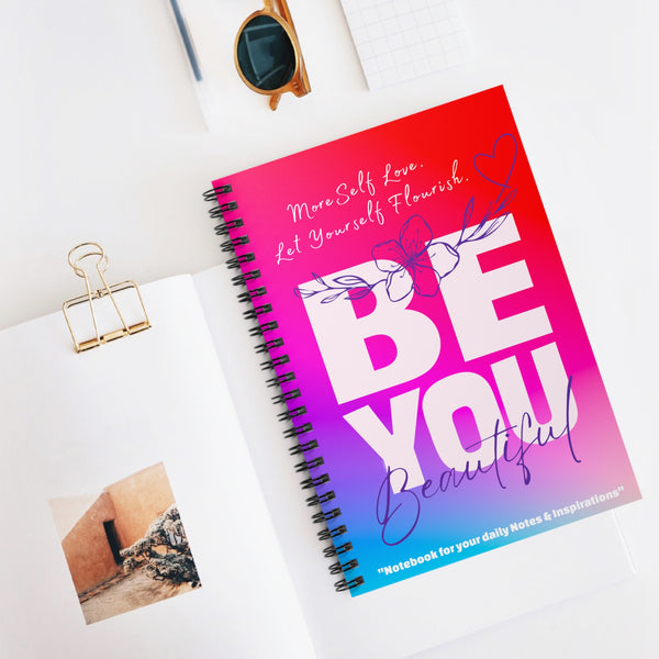 ♡ BE YOU .: NOTES & INSPIRATIONS .: Spiral Notebook :: 118 Ruled Line