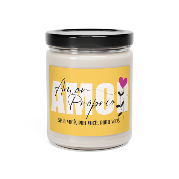 Amor Próprio ♡ Inspirational :: 100% natural Soy Candle, 9oz  :: Eco Friendly