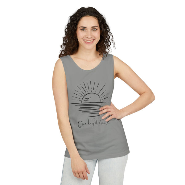 One day at a time .: Garment-Dyed Tank Top