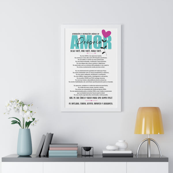 ♡ Projeto AMOR Próprio e Afirmações Diárias .: Framed Poster Decoration