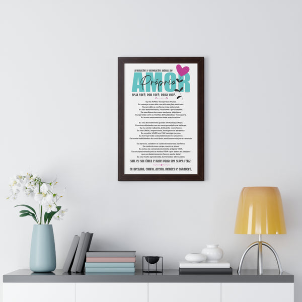 ♡ Projeto AMOR Próprio e Afirmações Diárias .: Framed Poster Decoration