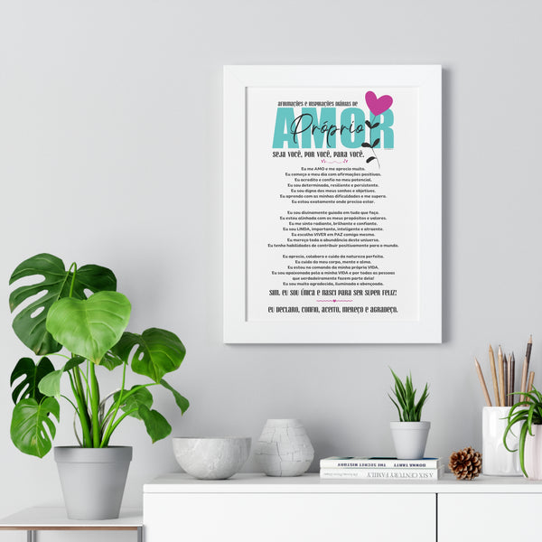 ♡ Projeto AMOR Próprio e Afirmações Diárias .: Framed Poster Decoration