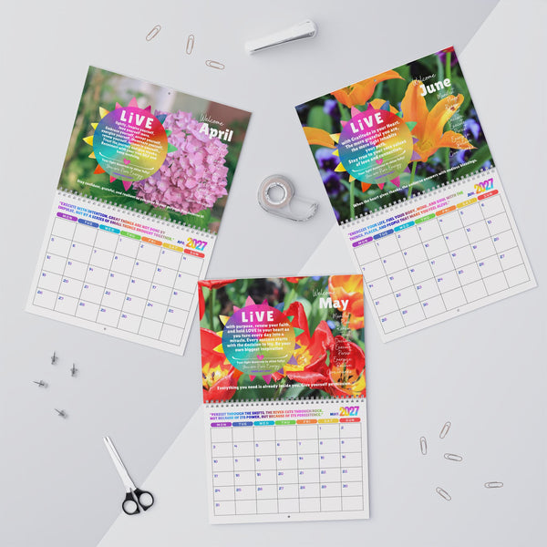 NEW 2027 Wall Calendar :: Live the Life "ILLUMINATION" Edition