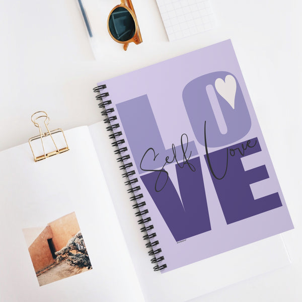 ♡ SELF LOVE.: Classic Spiral Notebook :: 118 Ruled Line