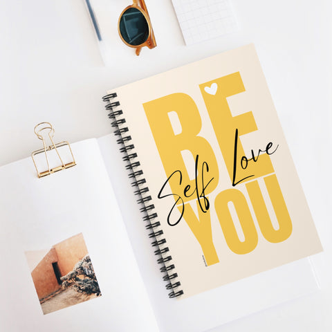♡ SELF LOVE ::  Spiral Notebook with Inspirational Design :: 118 Ruled Line