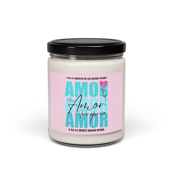 AMOR Próprio ♡ Inspirational :: 100% natural Soy Candle, 9oz  :: Eco Friendly