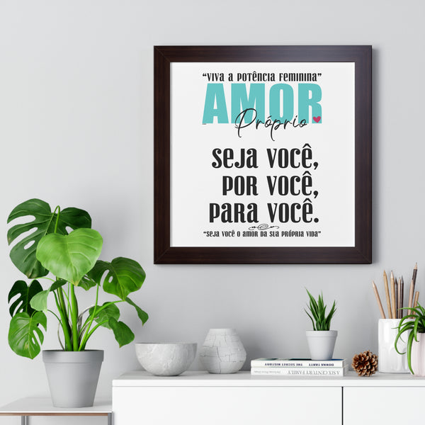 AMOR Próprio ♡ Inspirational Framed Poster Decoration