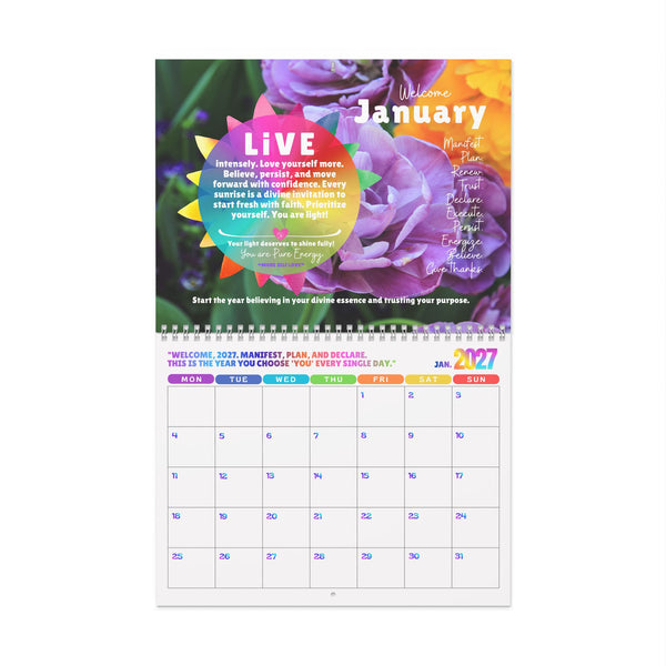 NEW 2027 Wall Calendar :: Live the Life "ILLUMINATION" Edition