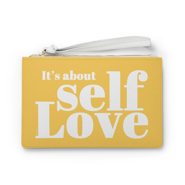 ♡ It's about self LOVE  :: Clutch Bag with Inspirational Design