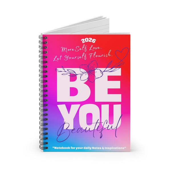 ♡ BE YOU .: 2026 NOTES & INSPIRATIONS .: Classic Spiral Notebook :: 118 Ruled Line