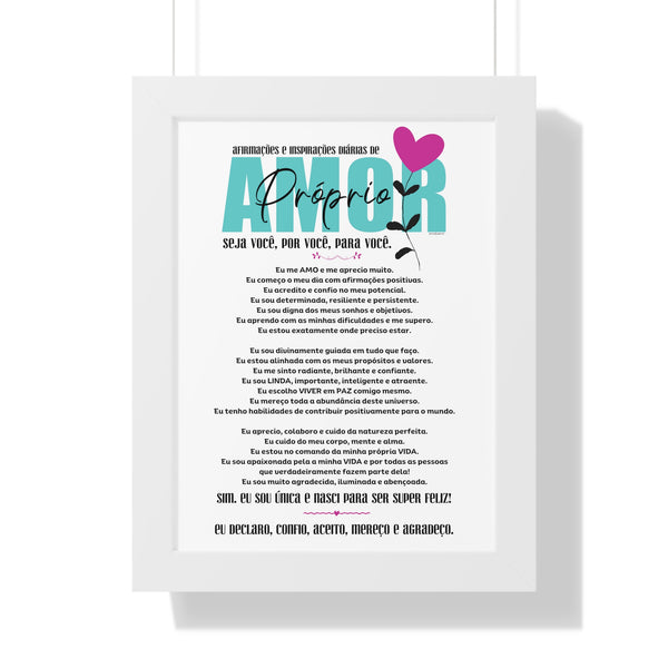 ♡ Projeto AMOR Próprio e Afirmações Diárias .: Framed Poster Decoration