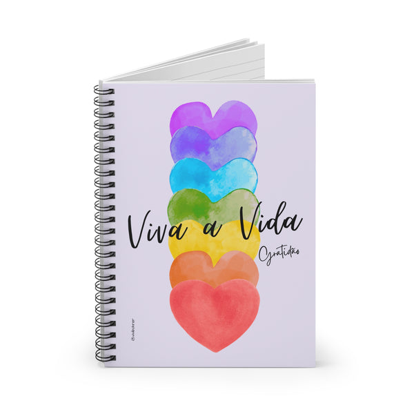 ♡ Viva a Vida ::  Spiral Notebook with Inspirational Design :: 118 Ruled Line