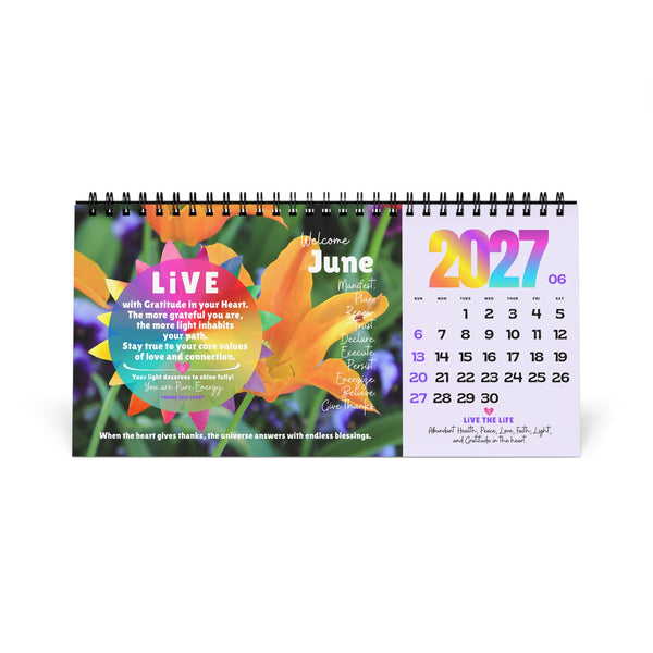 NEW 2027 Desk Calendar :: Live the Life "ILLUMINATION" Edition