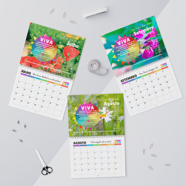 NOVO Calendário 2026 :: VIVA A VIDA Edição Exclusiva "ILUMINAÇÃO" (Wall Calendar)