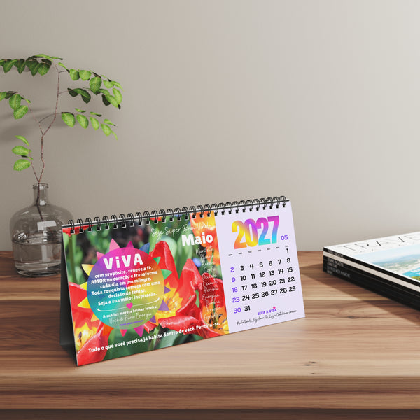 NOVO Calendário 2027 :: VIVA A VIDA Edição Exclusiva ILUMINAÇÃO (Desk Calendar)
