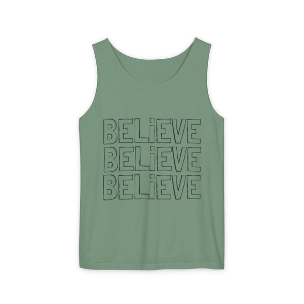 BELIEVE .: Garment-Dyed Tank Top
