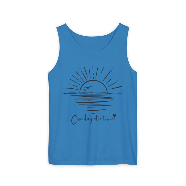 One day at a time .: Garment-Dyed Tank Top