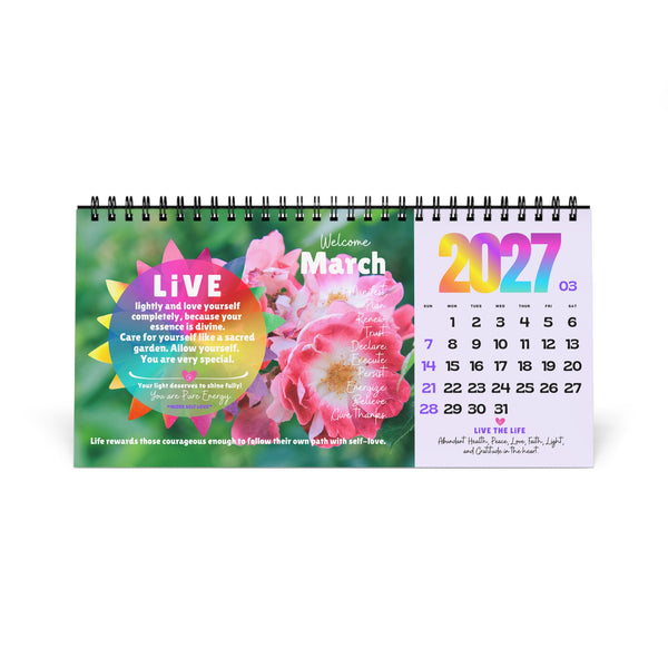 NEW 2027 Desk Calendar :: Live the Life "ILLUMINATION" Edition