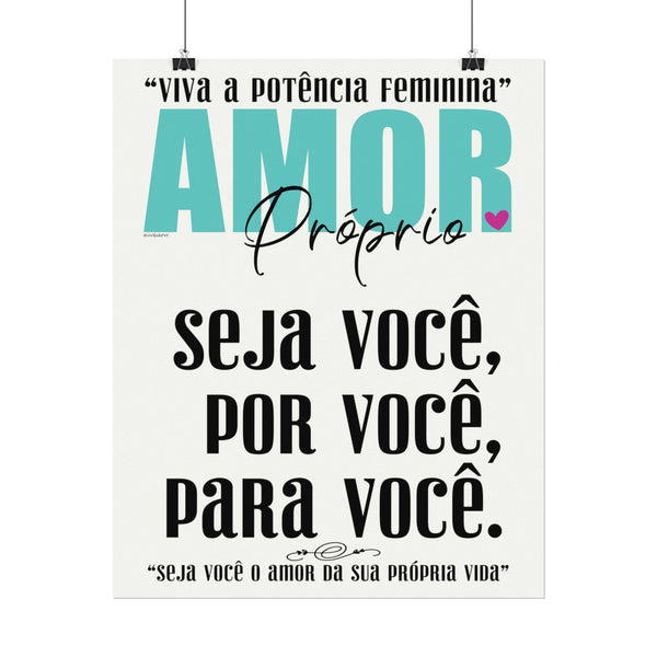♡ AMOR PRÓPRIO :: Textured Watercolor Matte Posters
