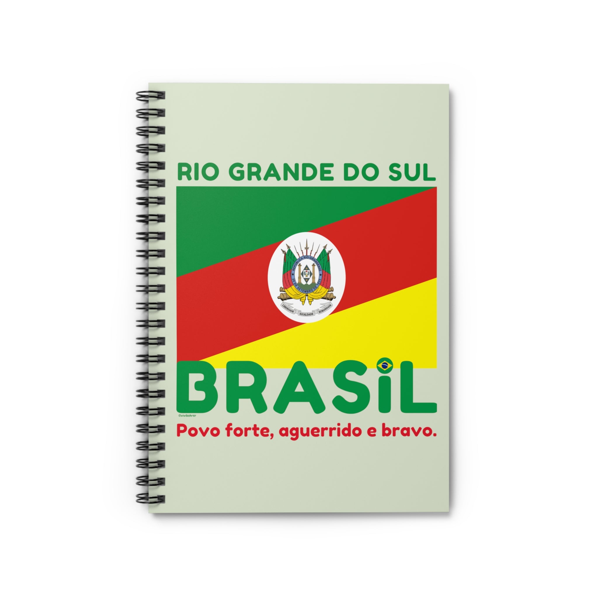 ♡ Caderno .: Rio Grande do Sul .: Spiral Notebook :: 118 Ruled Line