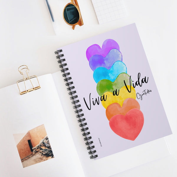 ♡ Viva a Vida ::  Spiral Notebook with Inspirational Design :: 118 Ruled Line