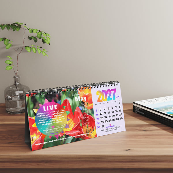 NEW 2027 Desk Calendar :: Live the Life "ILLUMINATION" Edition